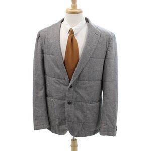 San Remo Men's Long Sleeves Lined Two Button Blazer Jacket Gray Size 56